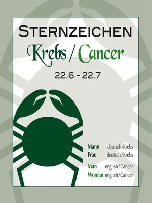 cover image of Sternzeichen Krebs 22.6.-22.7.